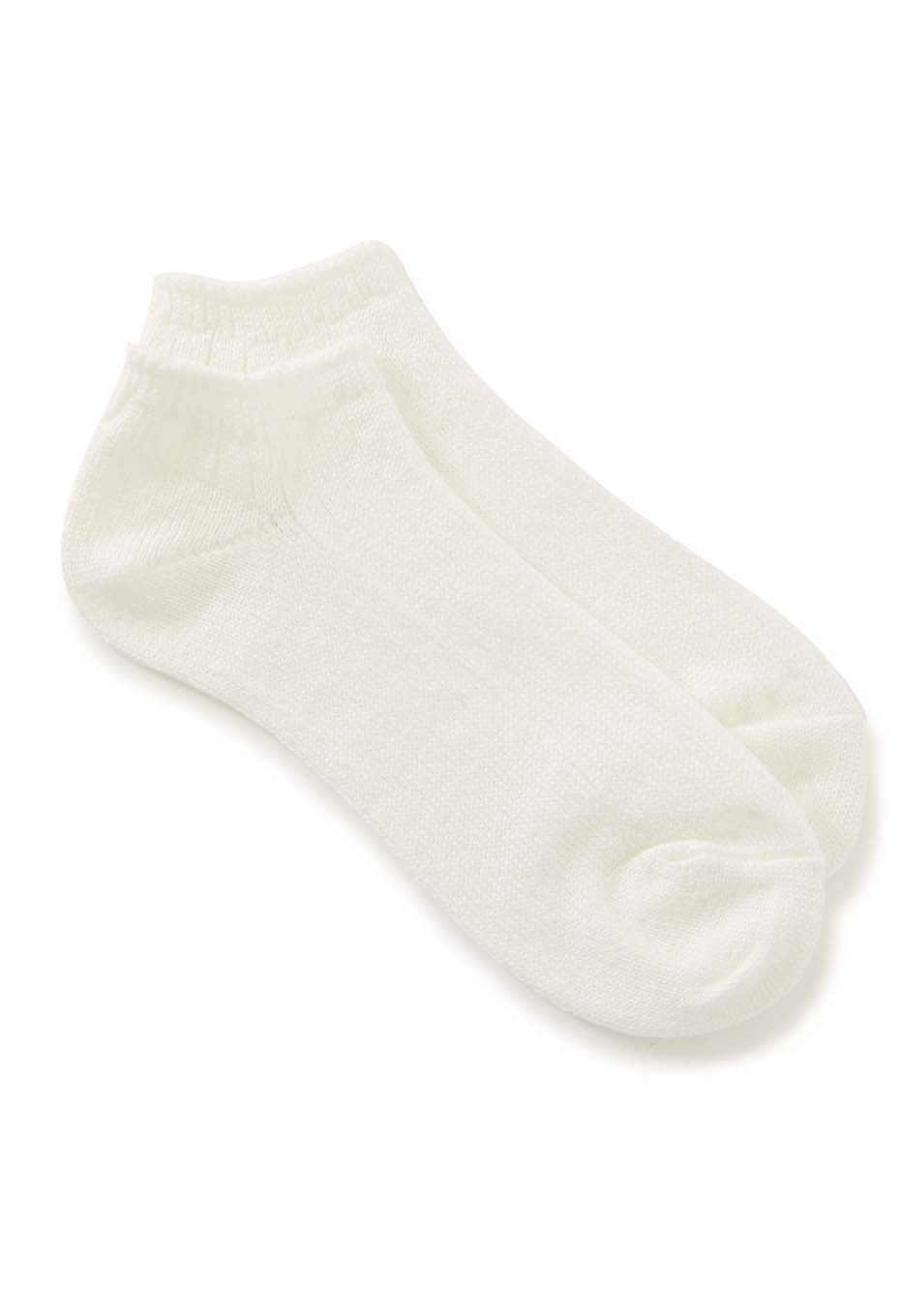 ROTOTO linen cotton rib short socks