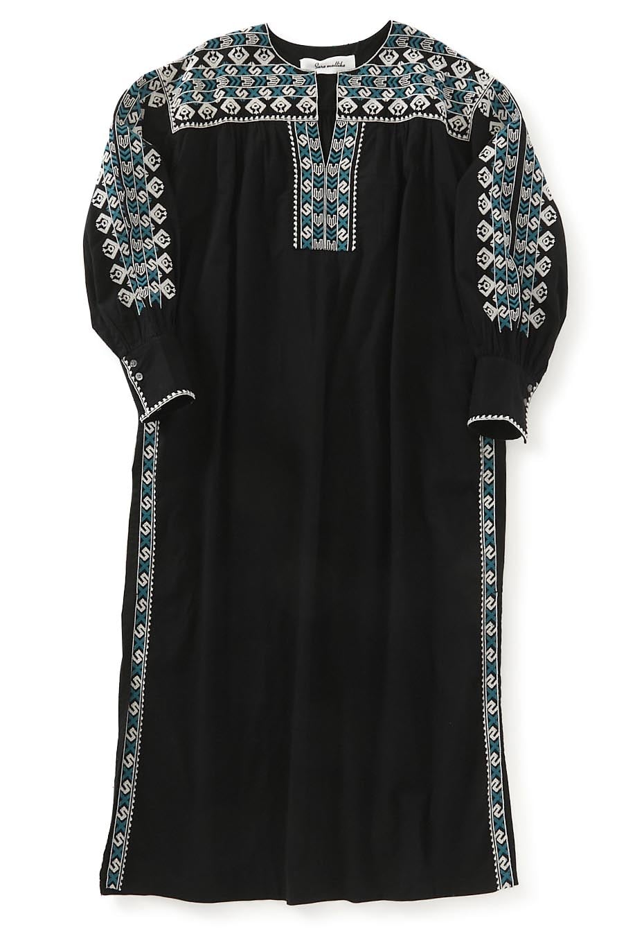 SARA MALLIKA Cotton KIKA Line Embroidery Kaftan Dress