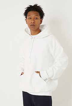 HIGH! STANDARD Embroidered 14oz pullover hoodie (S / WHITE)