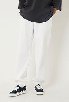 HIGH! STANDARD Embroidered 14oz sweatpants (S / WHITE)