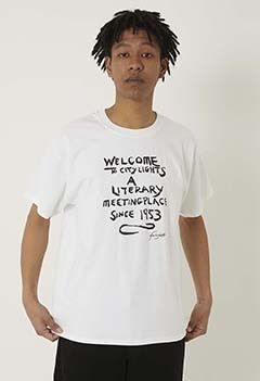 CITY LIGHTS BOOKSTORE Meeting Place T-shirts (M / WHITE)
