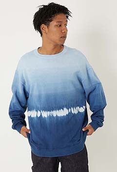 Tezome gradation sweatshirt