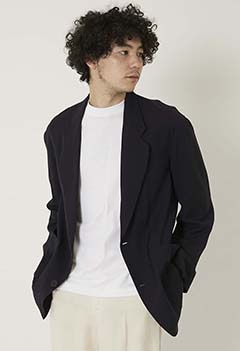 STUDIO NICHOLSON Wool Viscose Crepe Soft Tailored Jacket