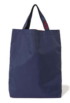 BINDU Nylon & African Batik Reversible Tote Bag (ONE / NAVY)