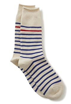 ANONYMOUSISM Recycled Cotton horizontal stripe Crew Socks