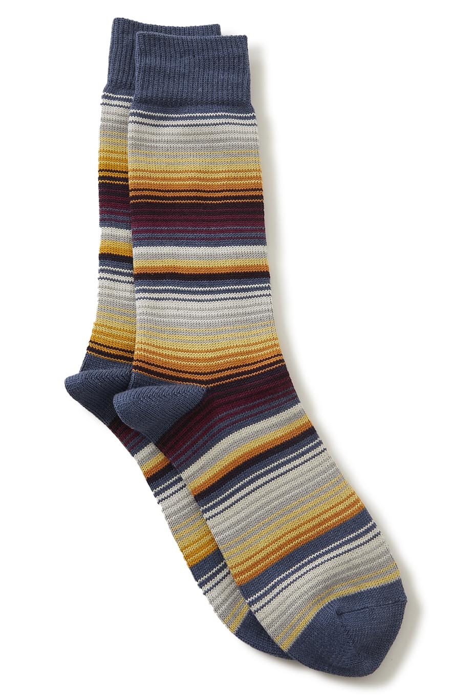 ANONYMOUSISM Sarape horizontal stripe Crew Socks