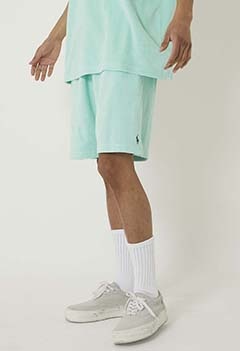 POLO RALPH LAUREN Cotton Pile Athletic Shorts (S / LT GREEN)