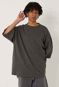 FIT FOR Mesh Wide Box T-shirts (M / CHARCOAL)