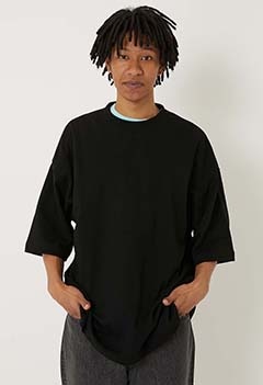 FIT FOR Mesh Wide Box T-shirts (M / BLACK)