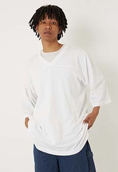 FIT FOR メッシュ フットボール Tシャツ（L / WHITE）