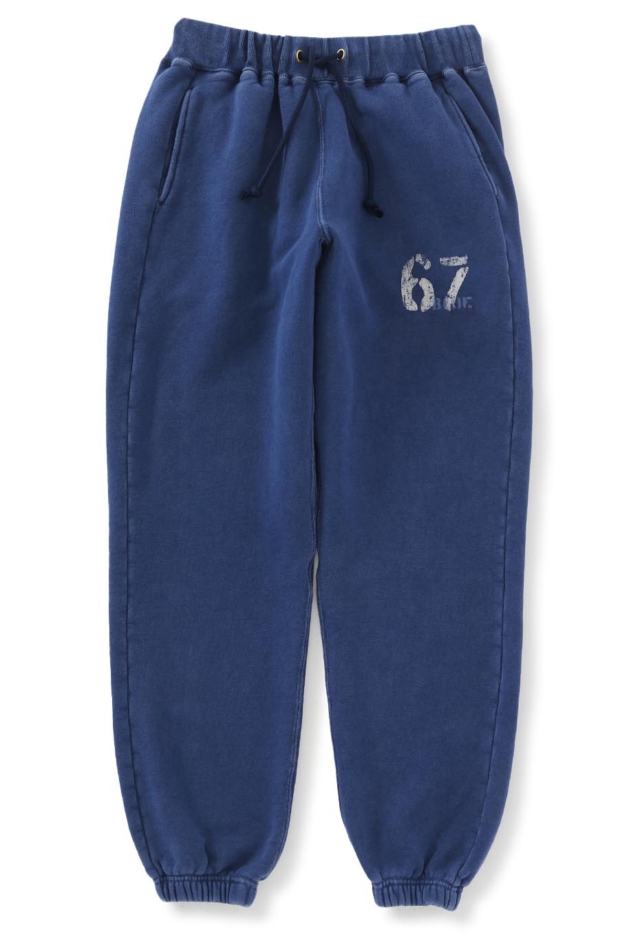 レイヤーステンシルBB ハンドダイドインディゴ スウェットパンツ