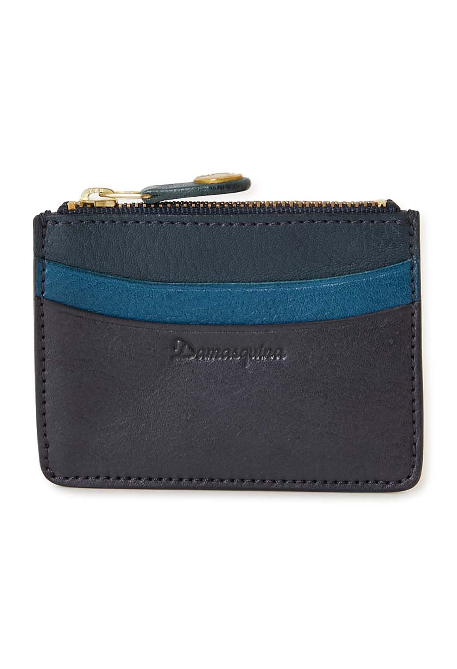 Damasquina Indigo Leather Minimum Wallet