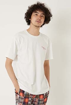 オーガニックコットン HRMエンブロイダリー Tシャツ（XS / WHITE）