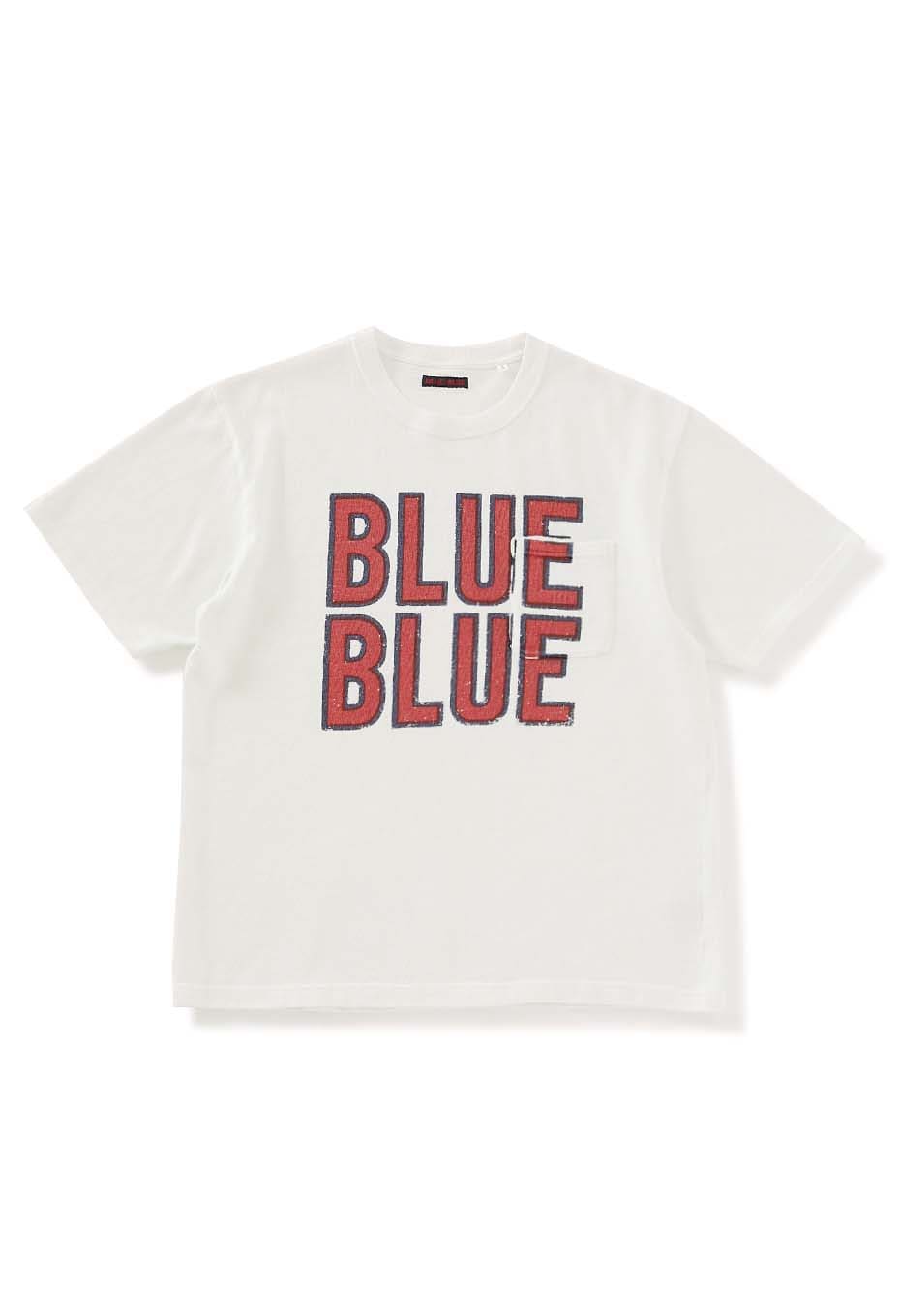 BLUE BLUE Big Logo Heavy Weight Pocket T-shirts