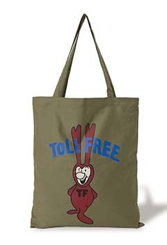 TOLL FREE Tallboy print tote bag (ONE / OLIVE)