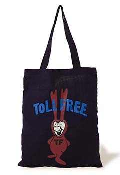 TOLL FREE Tallboy print tote bag (ONE / NAVY)