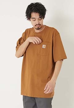 Carhartt /ワークウェアポケットショートスリーブTシャツ ショートヘム