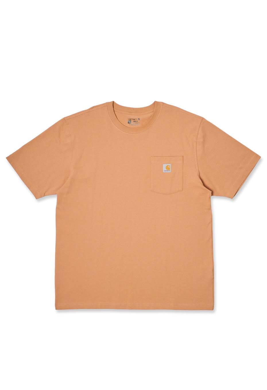 Carhartt / T-shirt de travail à manches courtes et poche, ourlet court