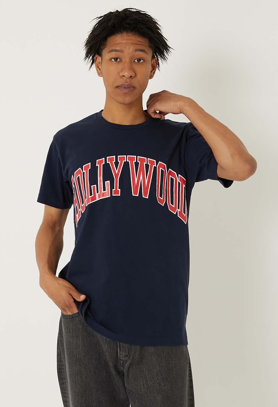 HOLLYWOOD カレッジクラックロゴ Tシャツ
