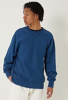 Organic Urake Tezome crew neck sweatshirt