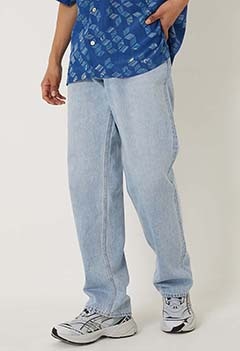 Red-eared slider denim warn-out straight jeans