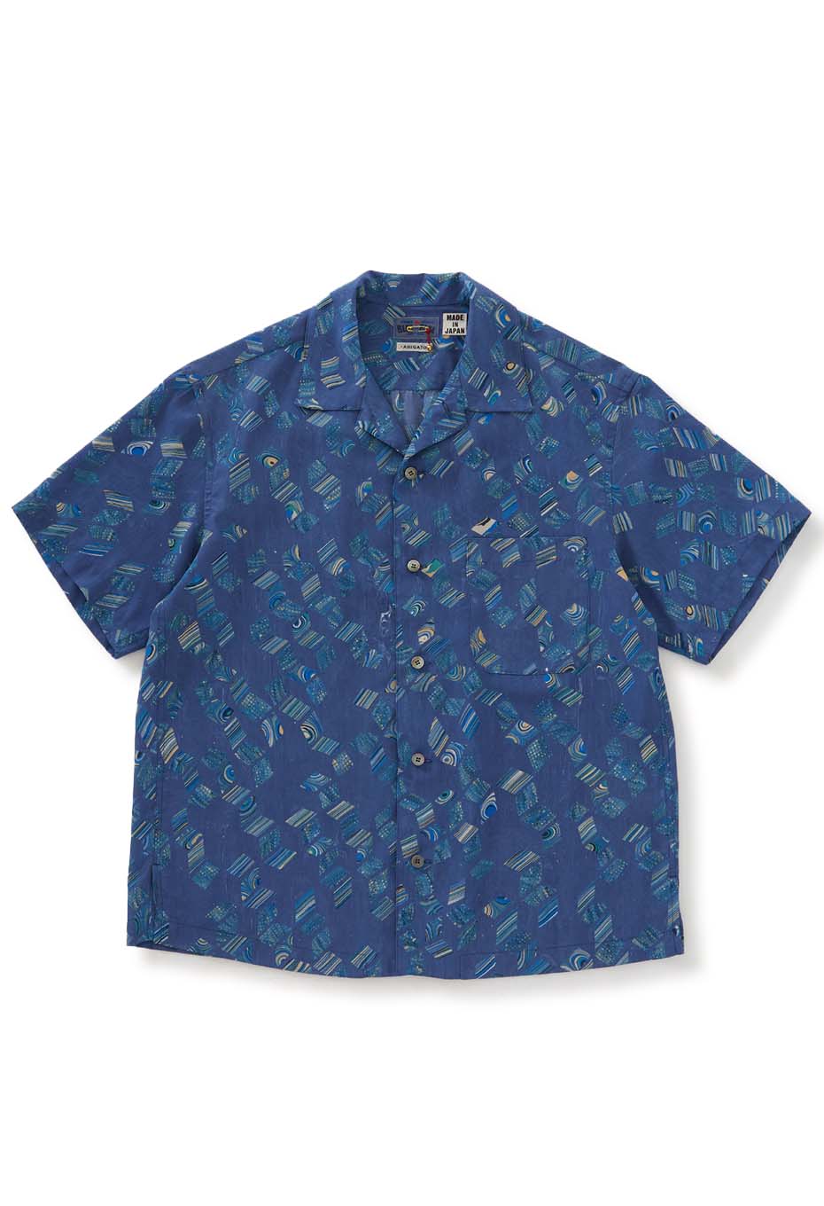 Marble print Hawaiian shirt