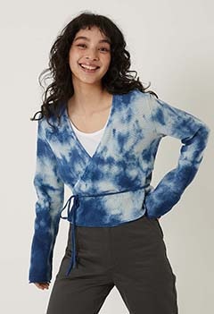 ニットライクメッシュ ムラゾメ カーディガン ウイメンズ