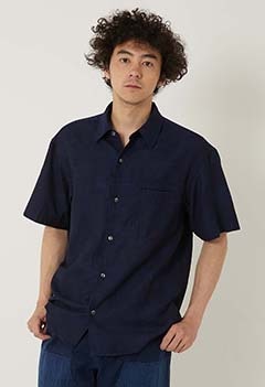 インディゴミナモジャカード ショートスリーブ シャツ