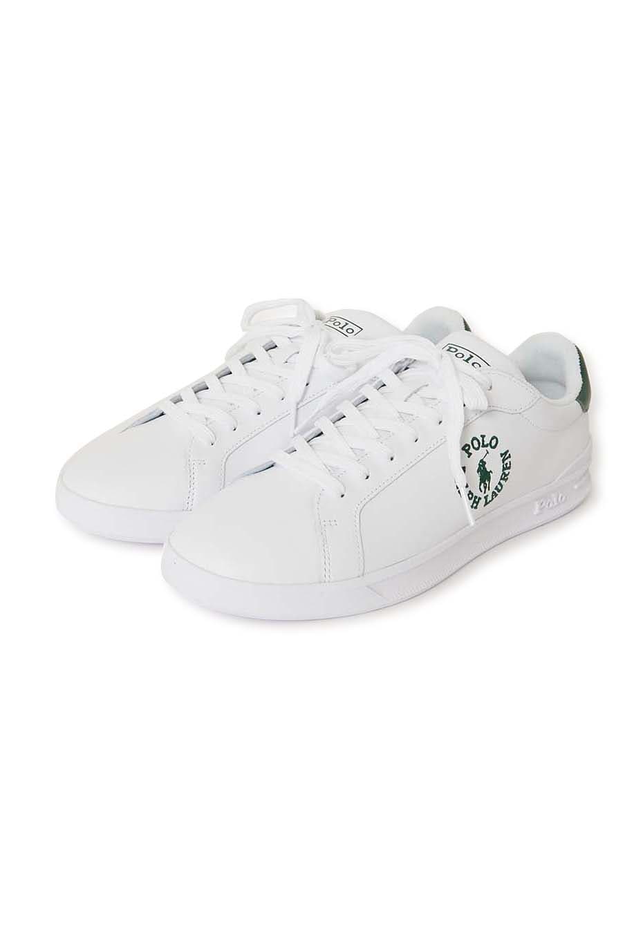 POLO RALPH LAUREN Heritage Court Circle Logo Leather Sneakers