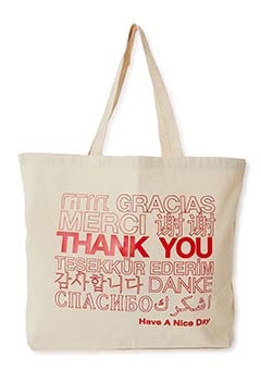 BAG SHOP NYC /INTERNATIONAL THANK YOU ジャンボトートバッグ