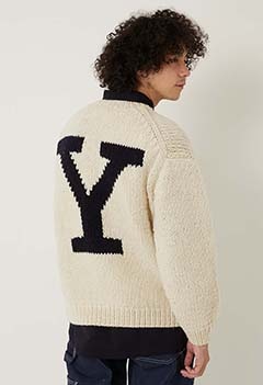 YALE /Y Hand Logo Sweater (ONE / WHITE)