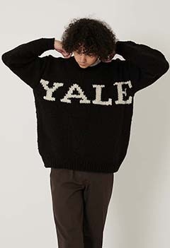 YALE /YALE Hand Logo Sweater (ONE / BLACK)