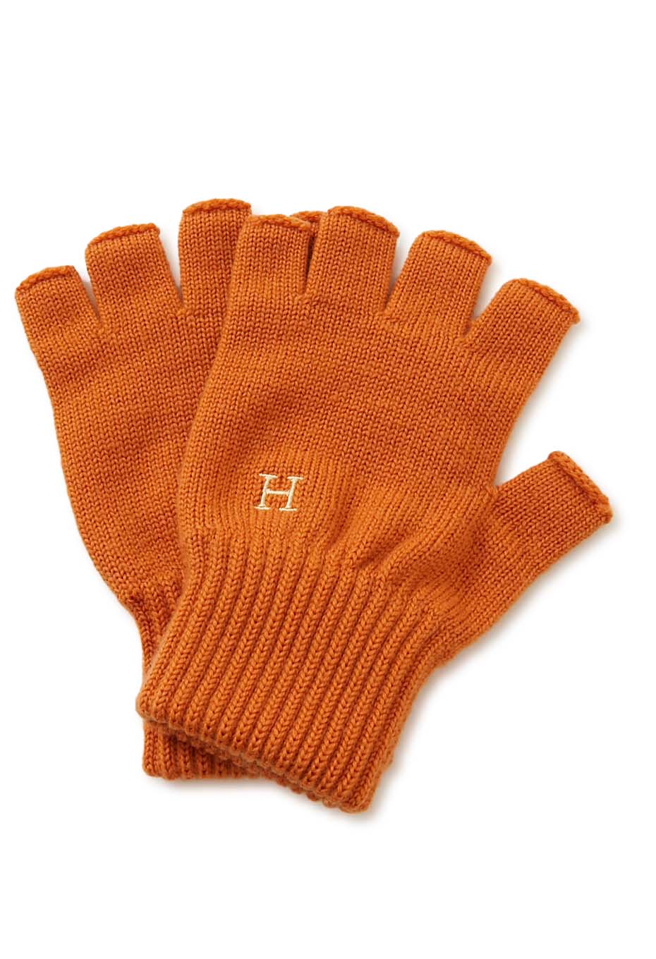 Washable Merino Wool H Fingerless Gloves