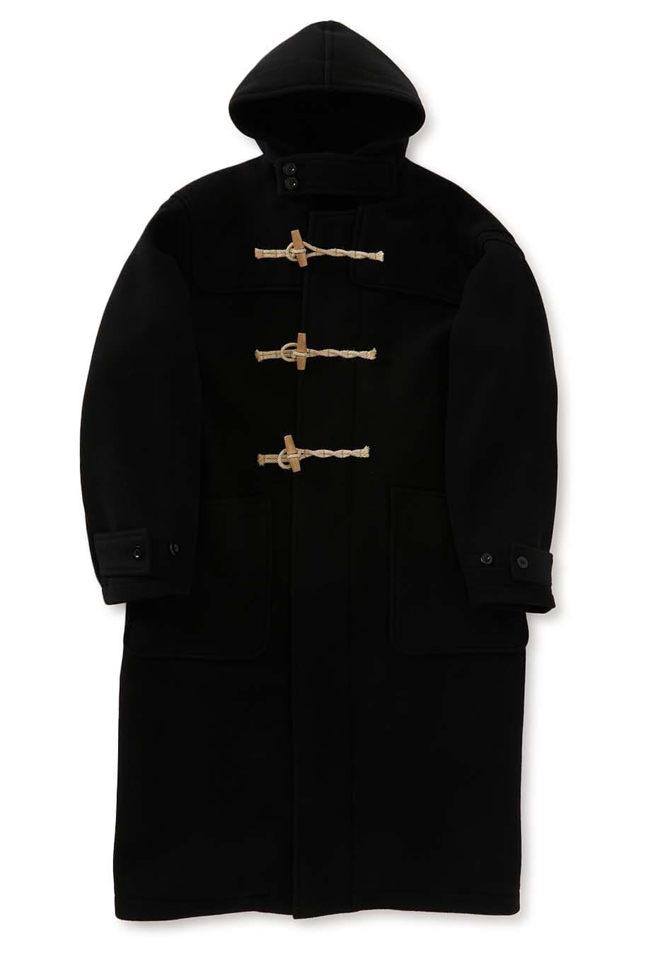 LENO リノ 21AW 日本製 DUFFLE COAT ウールカシミヤ ダッフルコート H2102-CO002 3 BLACK メルトン アウター【LENO】