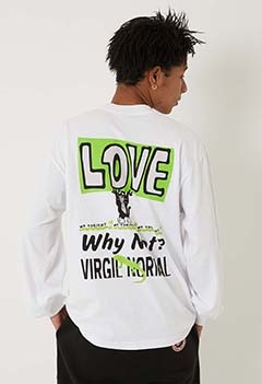 VIRGIL NORMAL LOVE WHY NOT ロングスリーブ Tシャツ（M / WHITE）