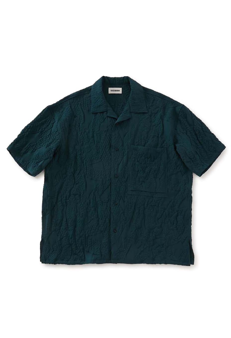 KOZABURO Embossing Camp Collar Short Sleeve Shirt