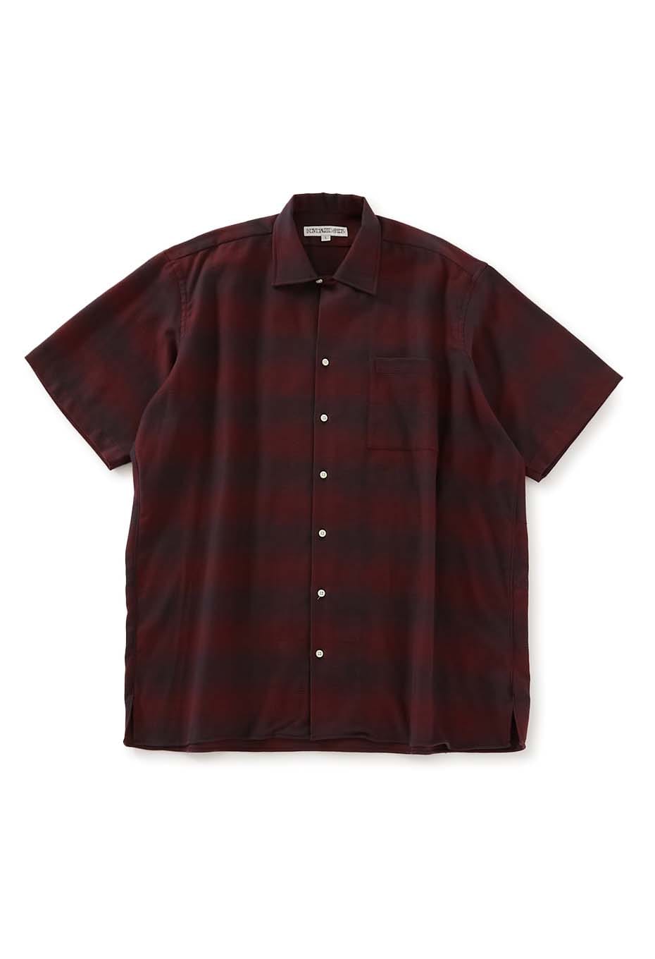INDIVIDUALIZED SHIRTS Custom Camp Collar Ombre Check SS Shirt