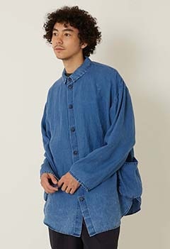 PORTER CLASSIC|シャツ/ブラウス|PORTER CLASSIC インディゴ リネン