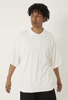 FOX Short Sleeve Knit Polo Shirt (M / WHITE)