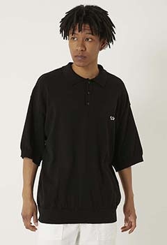 FOX Short Sleeve Knit Polo Shirt (M / BLACK)