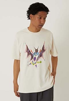 GENTLEFULLNESS リサイクルコットン Tシャツ/ BAT（M / OATMEAL）