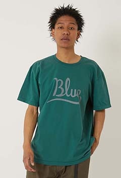 カーシブ Blue プリント Tシャツ