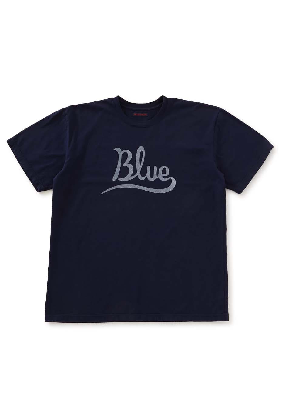 Cursive Blue Printed T-shirts