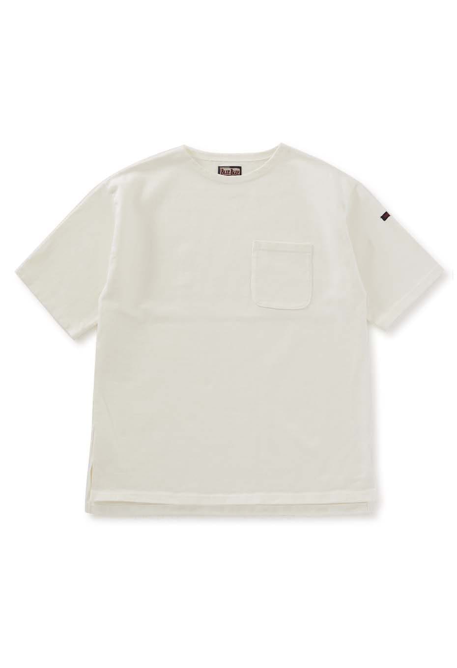 Super Heavy plain stitch Short Sleeve Pocket Basque Shirt