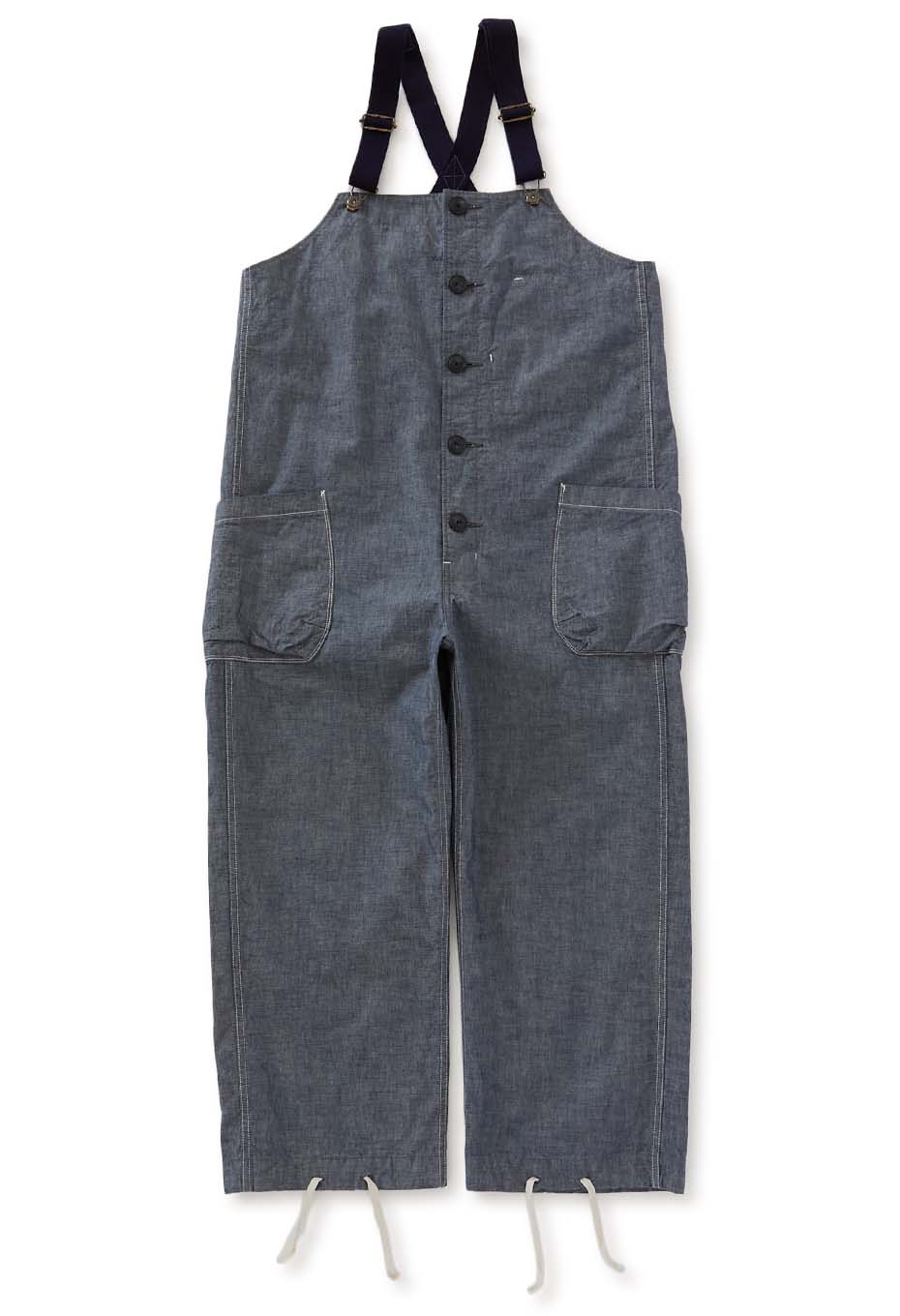 chambray deck overalls
