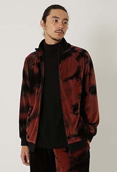 カゴゾメストレッチベロア トラックジャケット ユニセックス