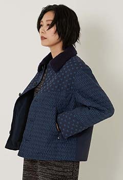 Nylon Sashiko Shishu Uraboa Jacket Women&#39;s