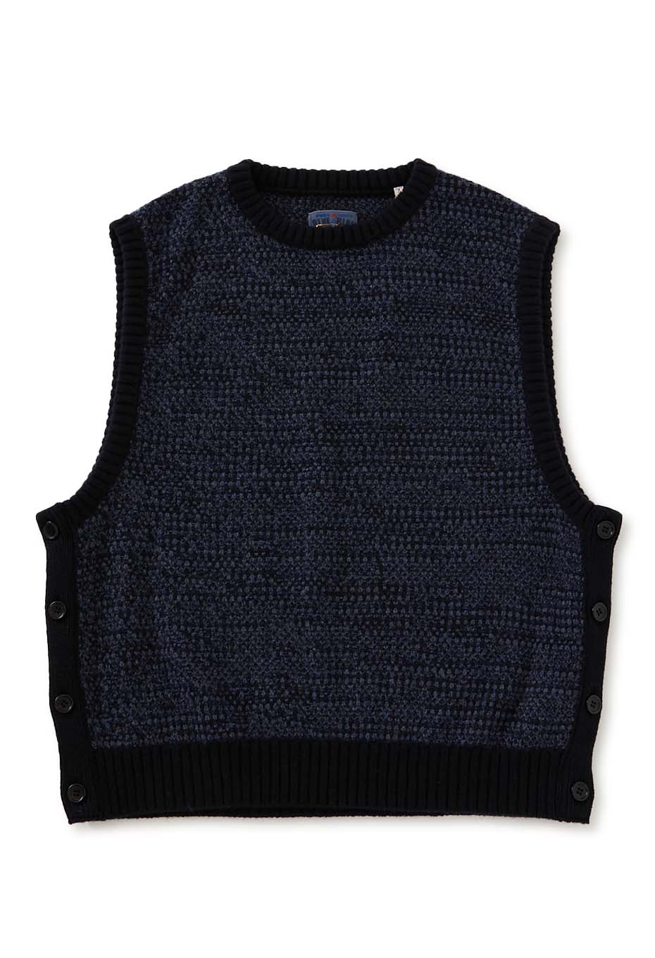 マチアカリ カノコニット サイドボタンベスト