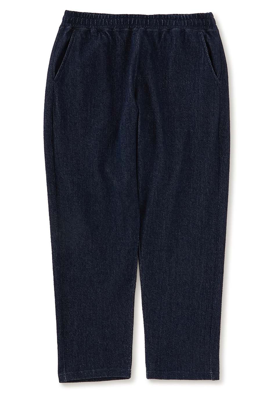 denim inlay relaxed pants