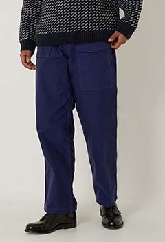 ブラッシュド ライトジャーマンクロス フロントポケット ワークトラウザーズ